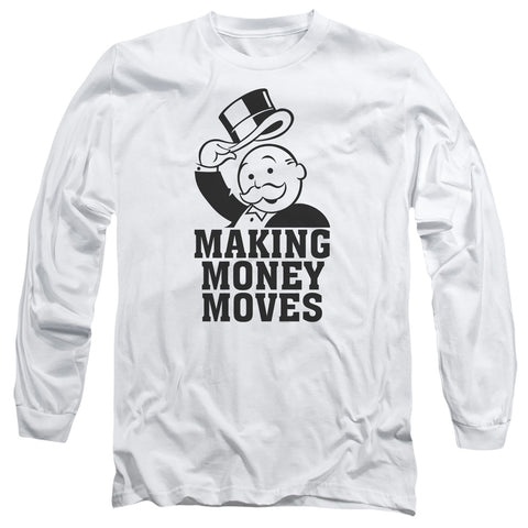 Monopoly/money Moves-l/s Adult 18/1-white