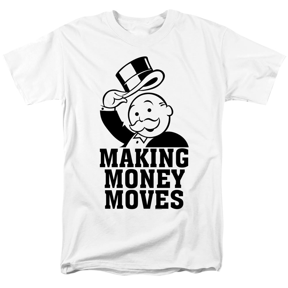 Monopoly/money Moves-s/s Adult 18/1-white