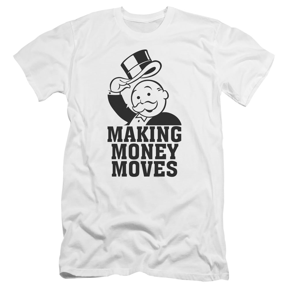 Monopoly/money Moves-hbo S/s Adult 30/1-white