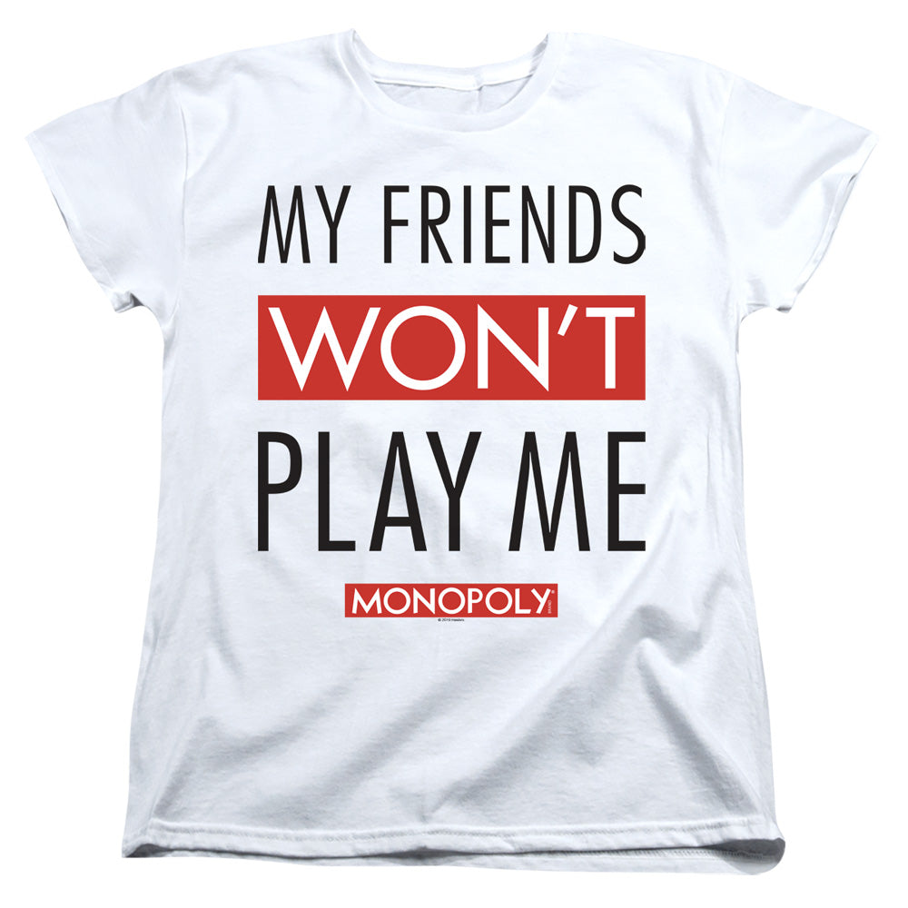 Monopoly/my Friends-s/s Women's Tee-white