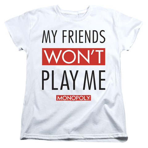 Monopoly/my Friends-s/s Women's Tee-white