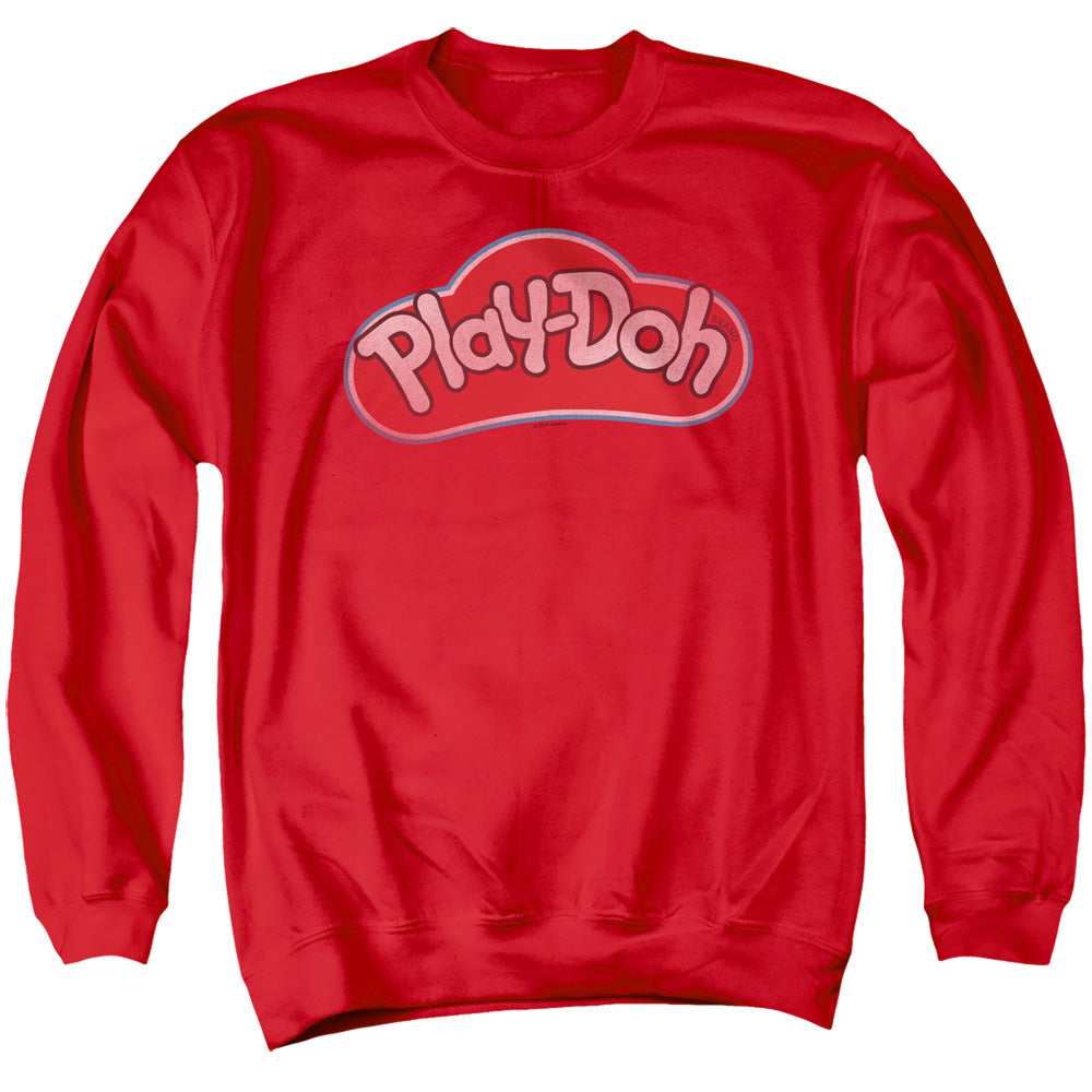 Play Doh/lid-adult Crewneck Sweatshirt-red