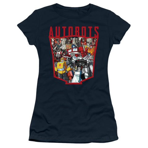 Transformers/autobot Collage-s/s Junior Sheer-navy