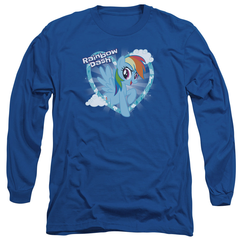 My Little Pony Tv/rainbow Dash-l/s Adult 18/1-royal Blue