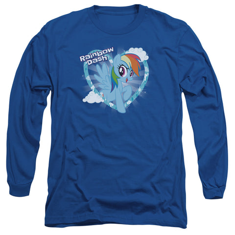 My Little Pony Tv/rainbow Dash-l/s Adult 18/1-royal Blue