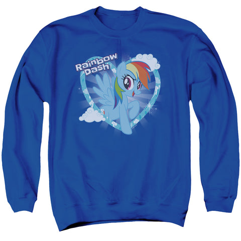 My Little Pony Tv/rainbow Dash-adult Crewneck Sweatshirt-royal Blue