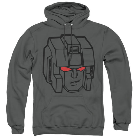 Transformers/starscream Head-adult Pull-over Hoodie-charcoal