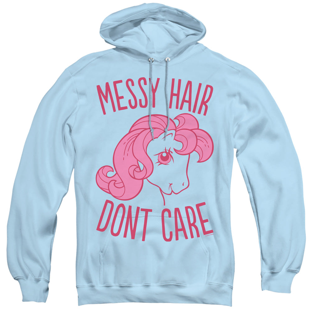 My Little Pony Retro/messy Hair-adult Pull-over Hoodie-light Blue