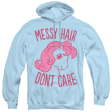 My Little Pony Retro/messy Hair-adult Pull-over Hoodie-light Blue