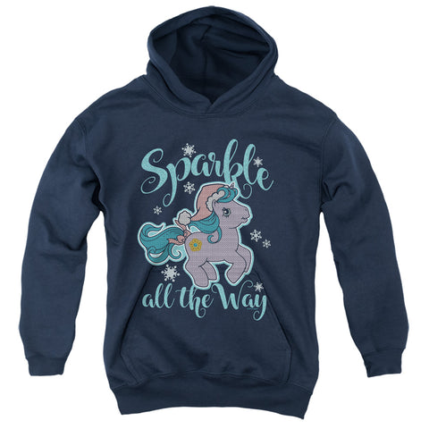 My Little Pony Retro/sparkle All The Way 2-youth Pull-over Hoodie-navy