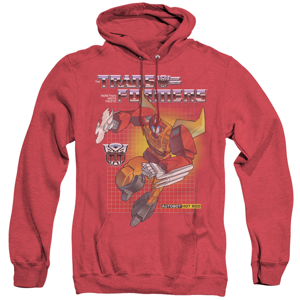 Transformers/hot Rod-adult Heather Hoodie-red