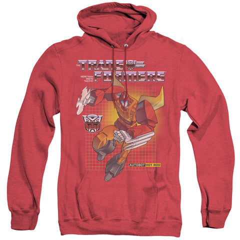 Transformers/hot Rod-adult Heather Hoodie-red
