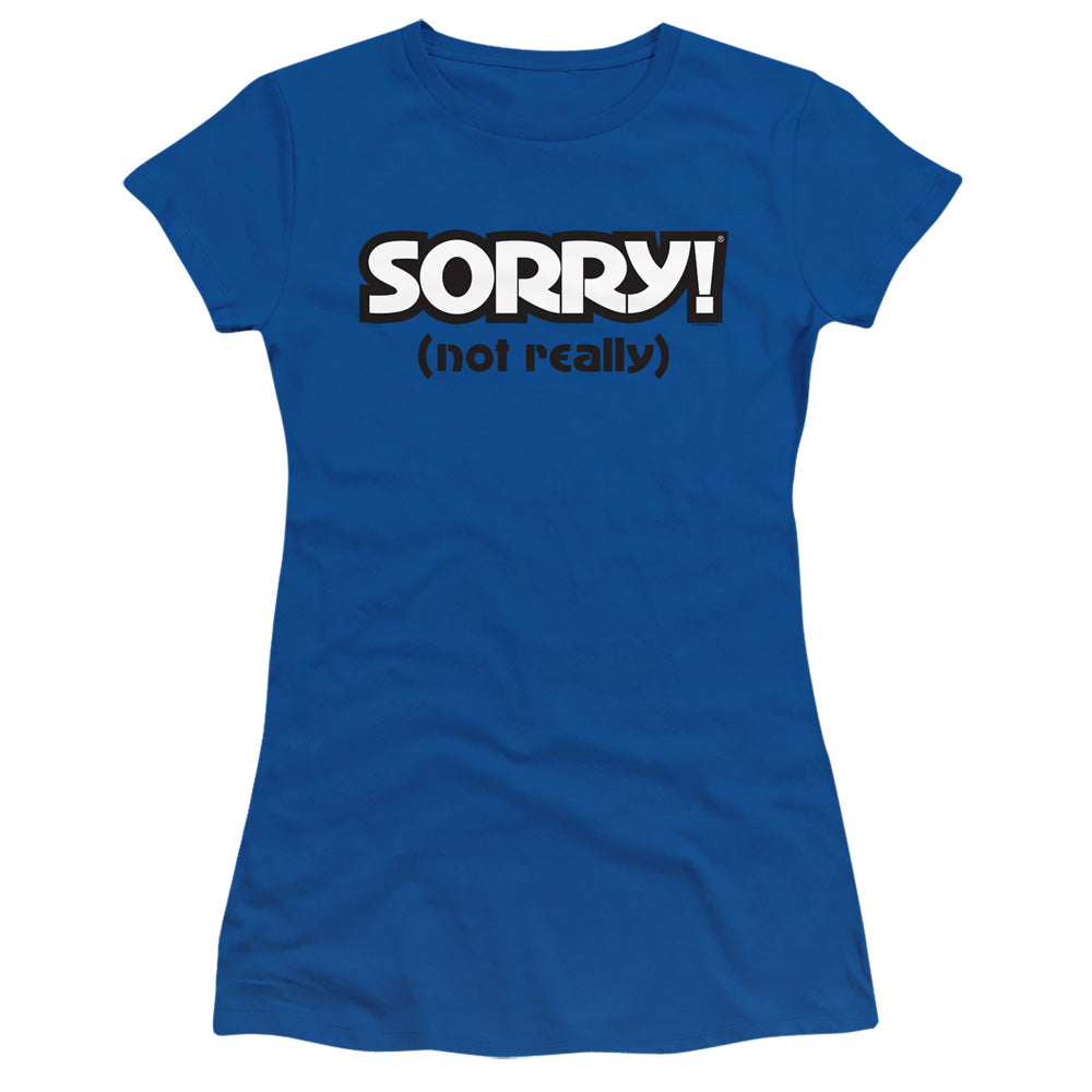 Sorry/not Sorry-s/s Junior Sheer-royal Blue