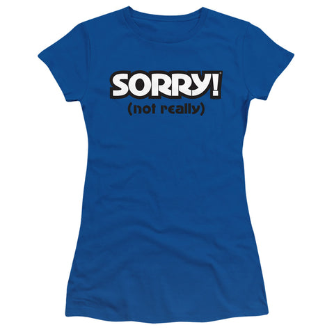 Sorry/not Sorry-s/s Junior Sheer-royal Blue
