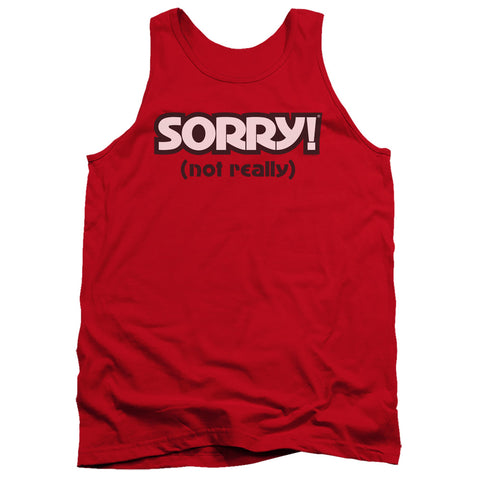 Sorry/not Sorry-adult Tank-red