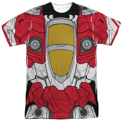 Transformers/starscream Costume-s/s Adult Poly Crew-white