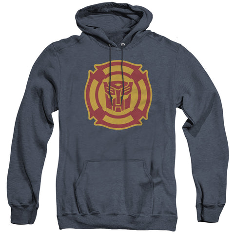 Transformers/rescue Bots Logo-adult Heather Hoodie-navy