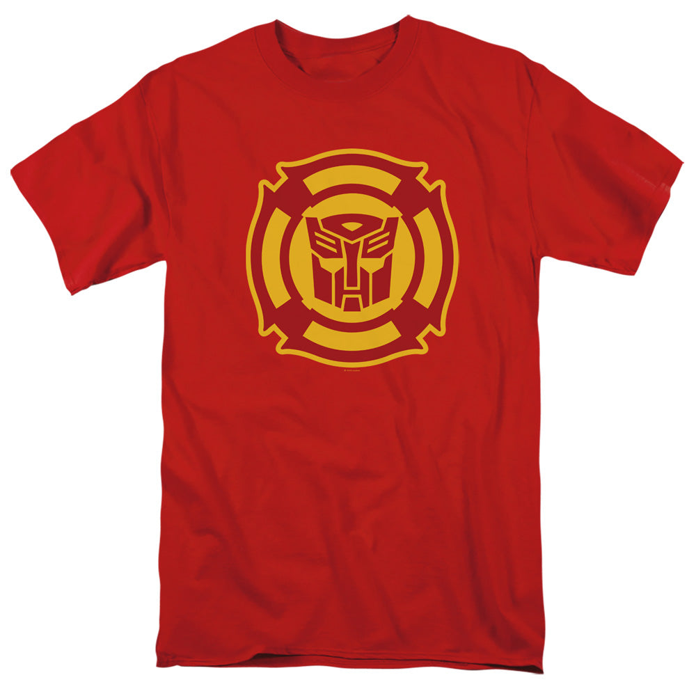 Transformers/rescue Bots Logo-s/s Adult 18/1-red