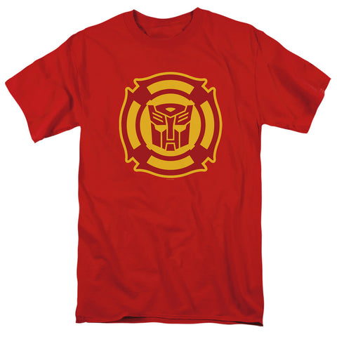 Transformers/rescue Bots Logo-s/s Adult 18/1-red