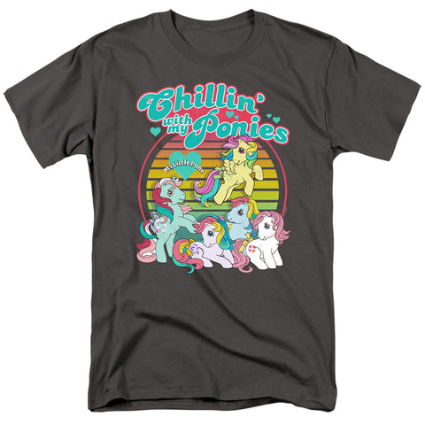 My Little Pony Retro/chillin With My Ponies-s/s Adult 18/1-charcoal
