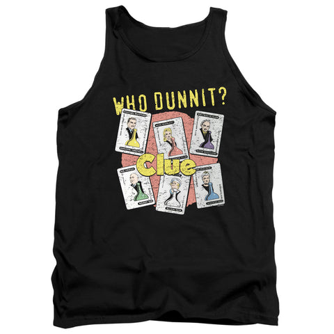 Clue/who Dunnit-adult Tank-black