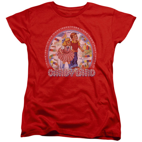Candy Land/candy Land-s/s Women's Tee-red