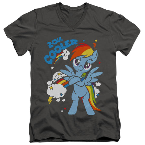 My Little Pony Tv/20 Percent Cooler-s/s Adult V-neck 30/1-charcoal