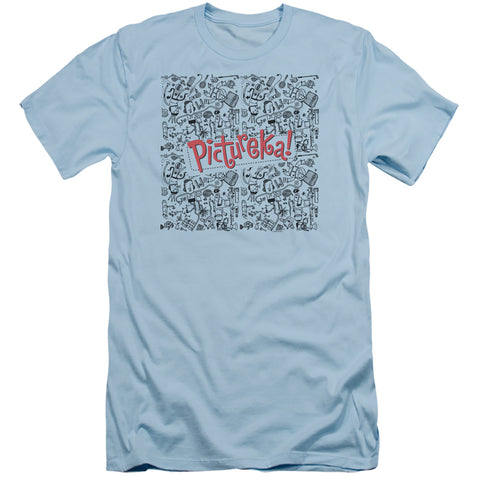 Pictureka/line Work-s/s Adult 30/1-light Blue