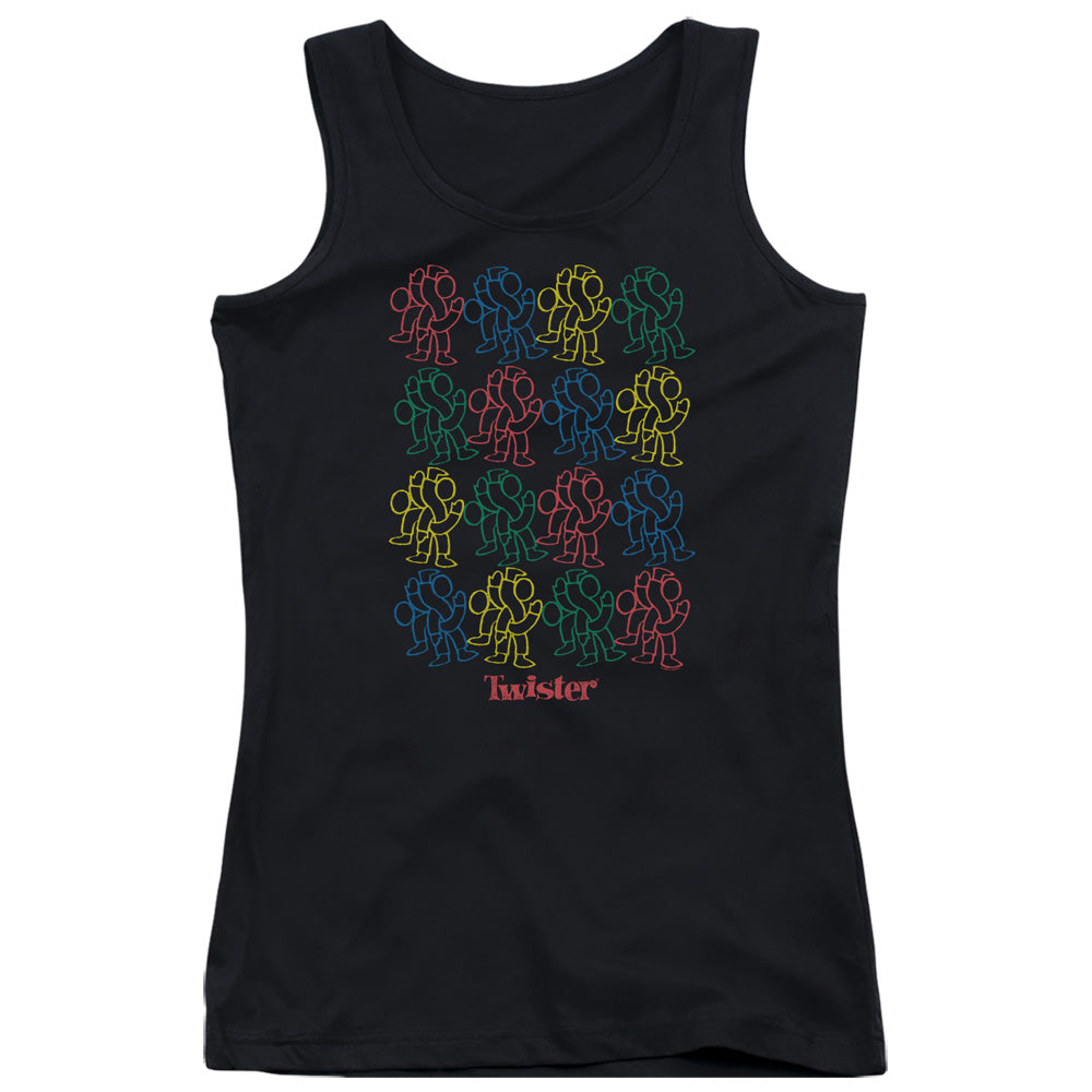 Twister/retro Fashion Icon-juniors Tank Top  -black