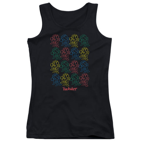 Twister/retro Fashion Icon-juniors Tank Top  -black