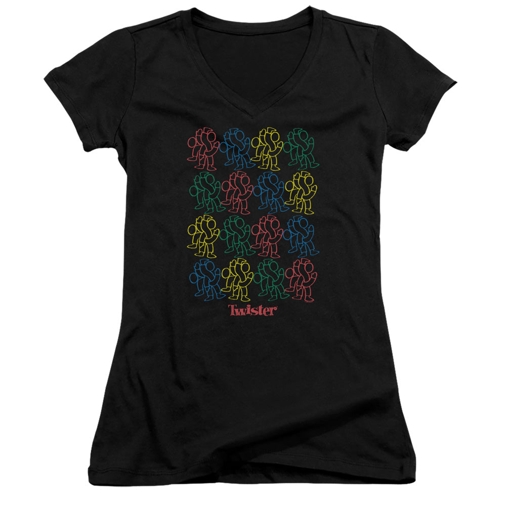Twister/retro Fashion Icon-junior V-neck-black