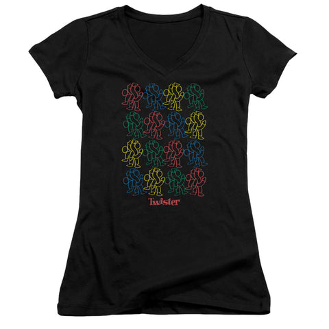 Twister/retro Fashion Icon-junior V-neck-black