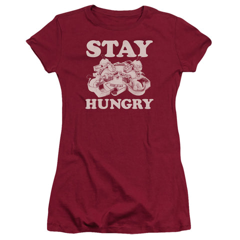Hungry Hungry Hippos/stay Hungry-s/s Junior Sheer-cardinal