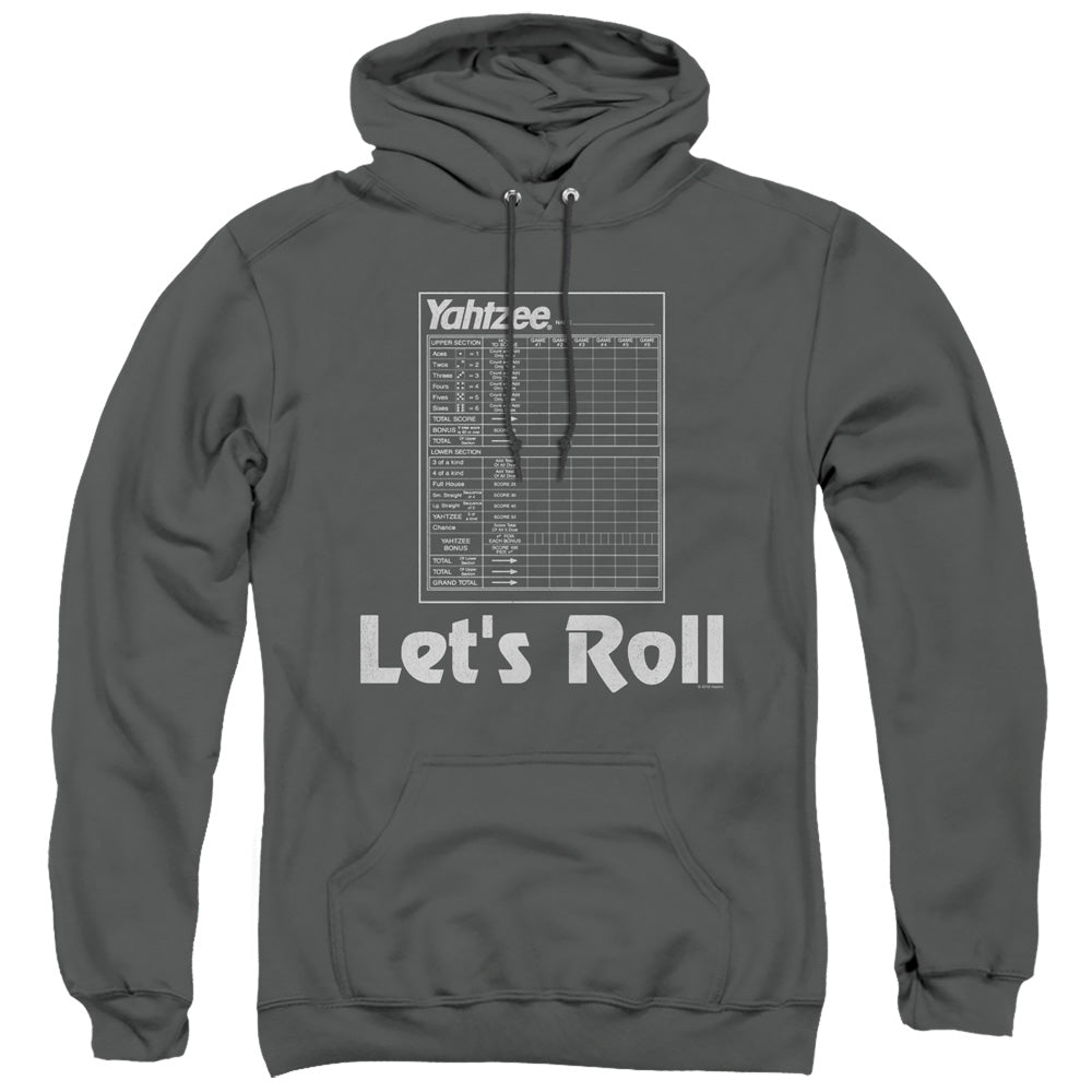 Yahtzee/lets Roll-adult Pull-over Hoodie-charcoal