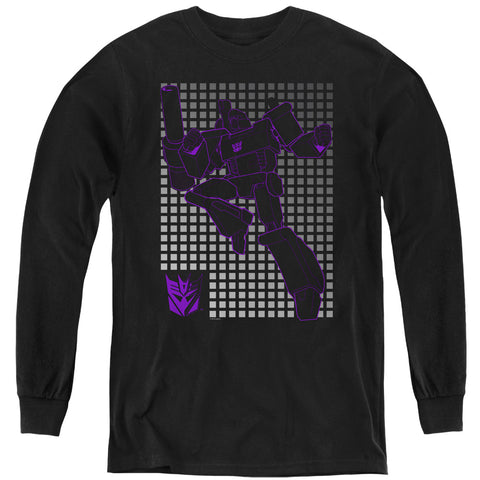 Transformers/megatron Grid-youth Long Sleeve-black