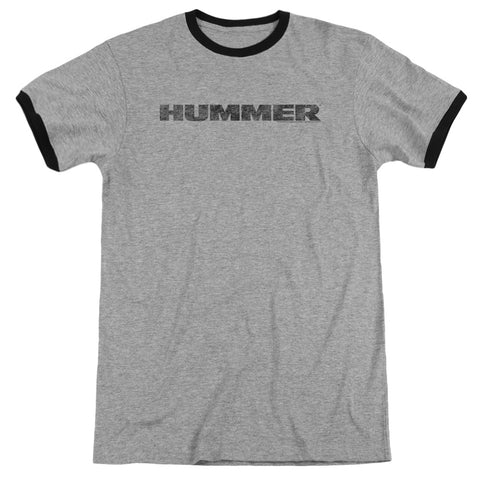 Hummer/distressed Hummer Logo-adult Ringer-heather/black