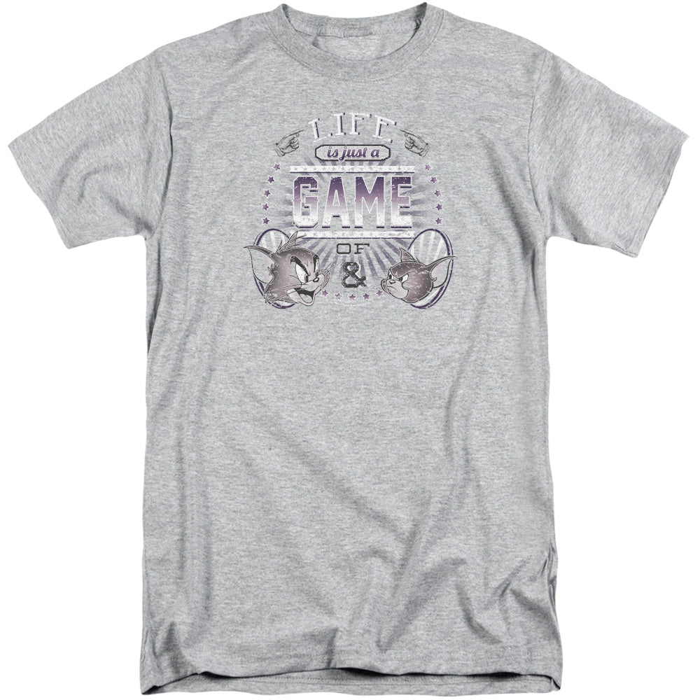 Tom And Jerry/life Is A Game-s/s Adult Tall 18/1-athletic Heather