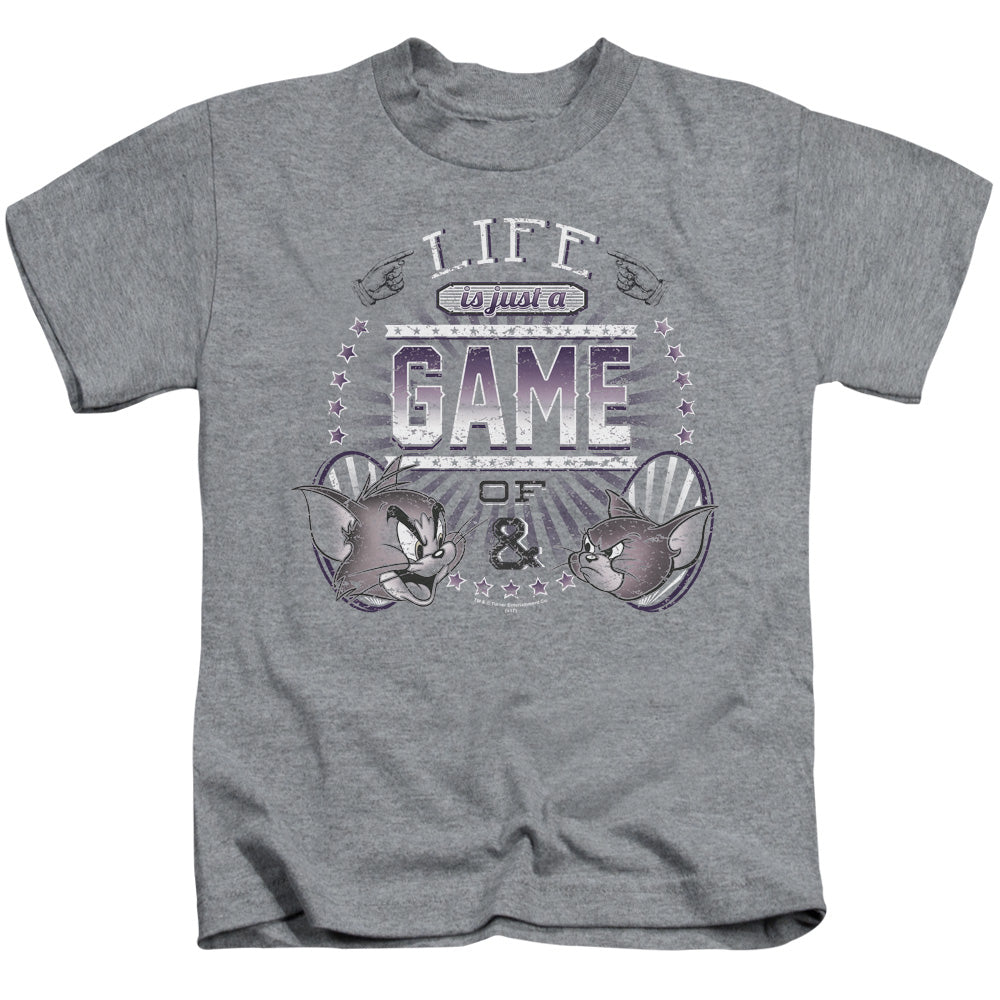 Tom And Jerry/life Is A Game-s/s Juvenile 18/1-athletic Heather