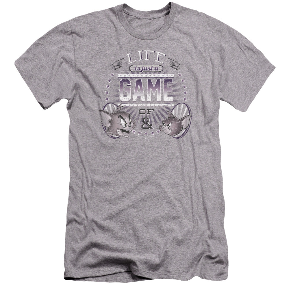 Tom And Jerry/life Is A Game-hbo S/s Adult 30/1-athletic Heather