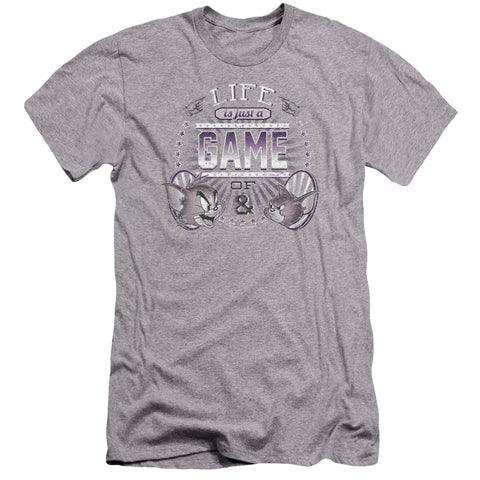Tom And Jerry/life Is A Game-hbo S/s Adult 30/1-athletic Heather