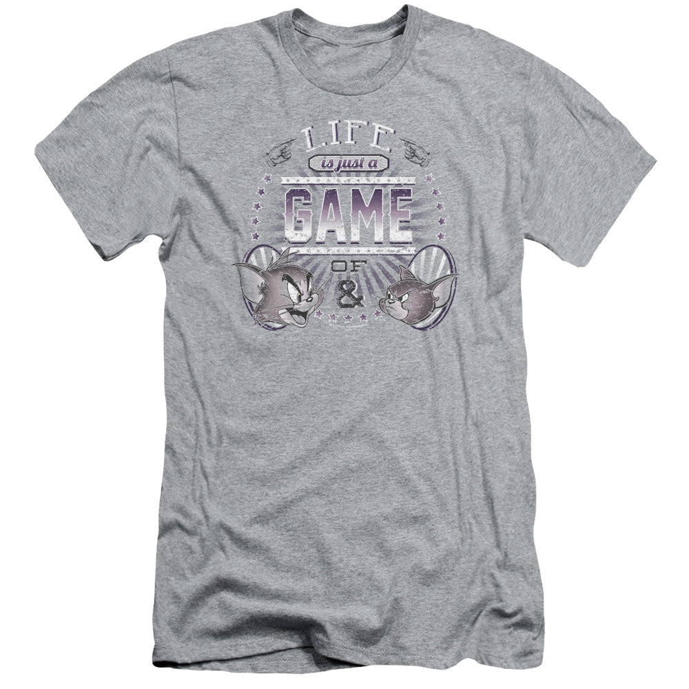 Tom And Jerry/life Is A Game-s/s Adult 30/1-athletic Heather