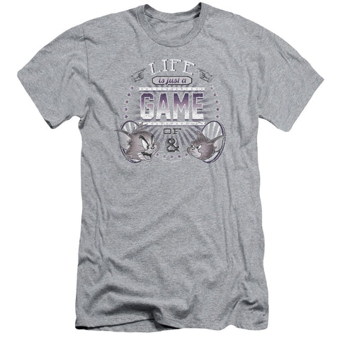 Tom And Jerry/life Is A Game-s/s Adult 30/1-athletic Heather