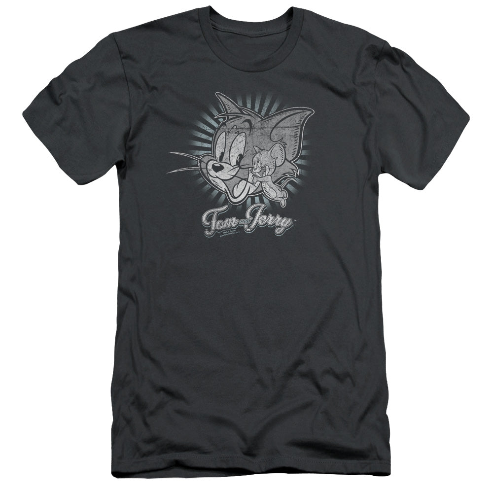 Tom And Jerry/classic Pals-s/s Adult 30/1-charcoal