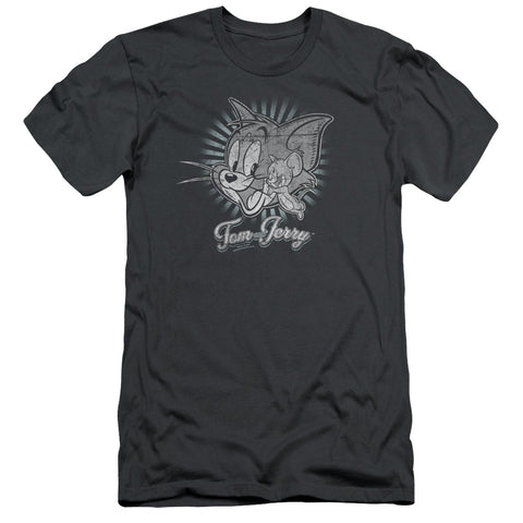 Tom And Jerry/classic Pals-s/s Adult 30/1-charcoal
