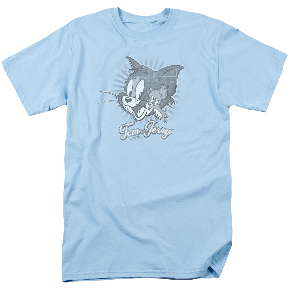 Tom And Jerry/classic Pals-s/s Adult 18/1-light Blue