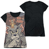 Junior Cap Sleeve 100% Poly Black Back