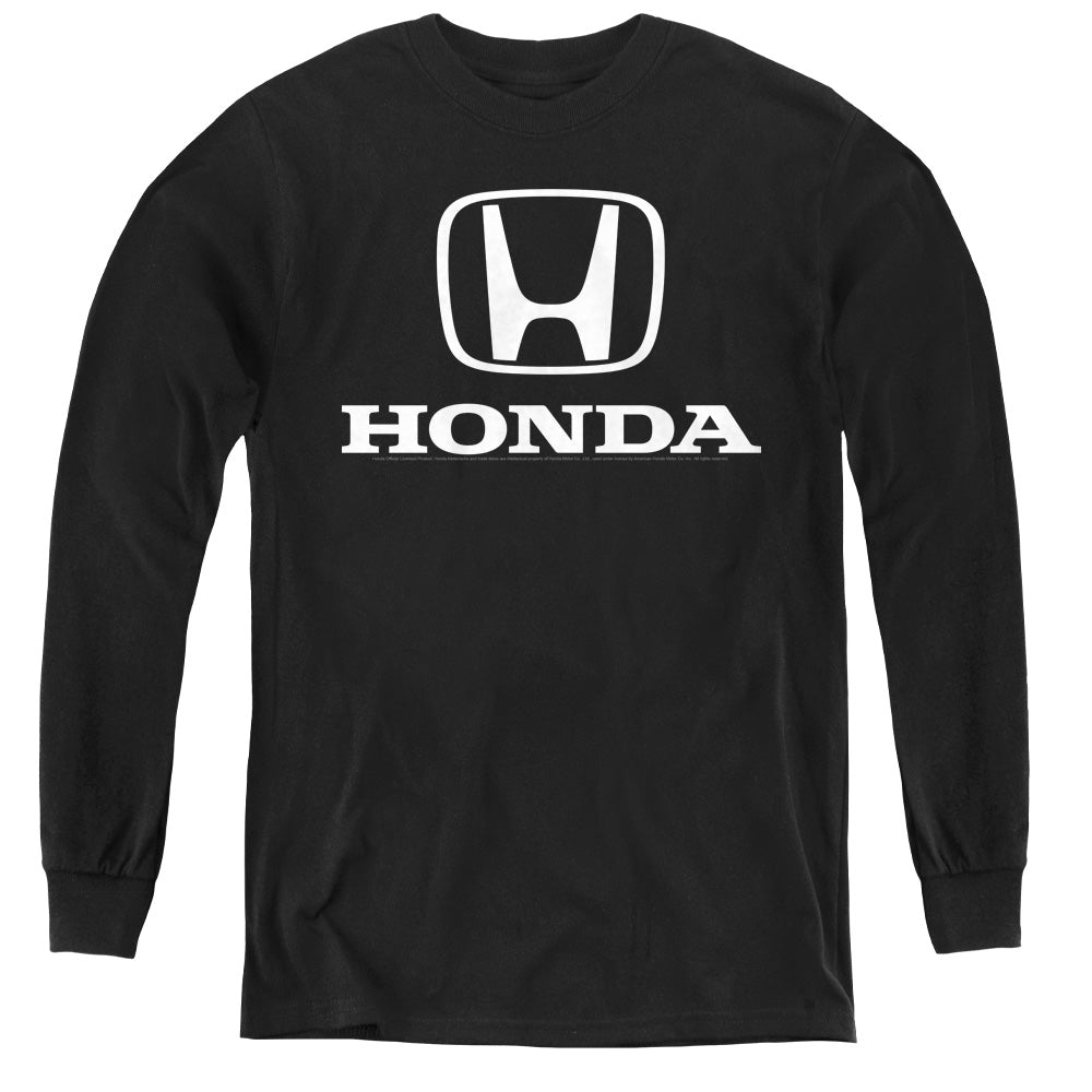 Honda/standard Logo-youth Long Sleeve Tee-black