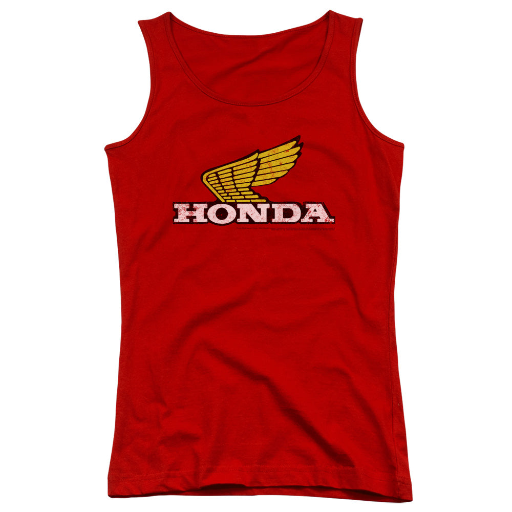Honda/yellow Wing Logo-juniors Tank Top  -red