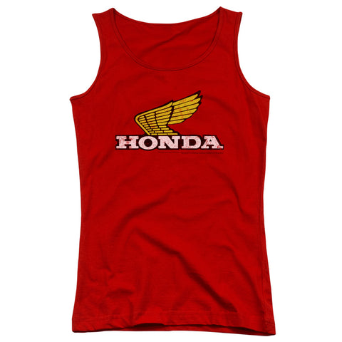 Honda/yellow Wing Logo-juniors Tank Top  -red