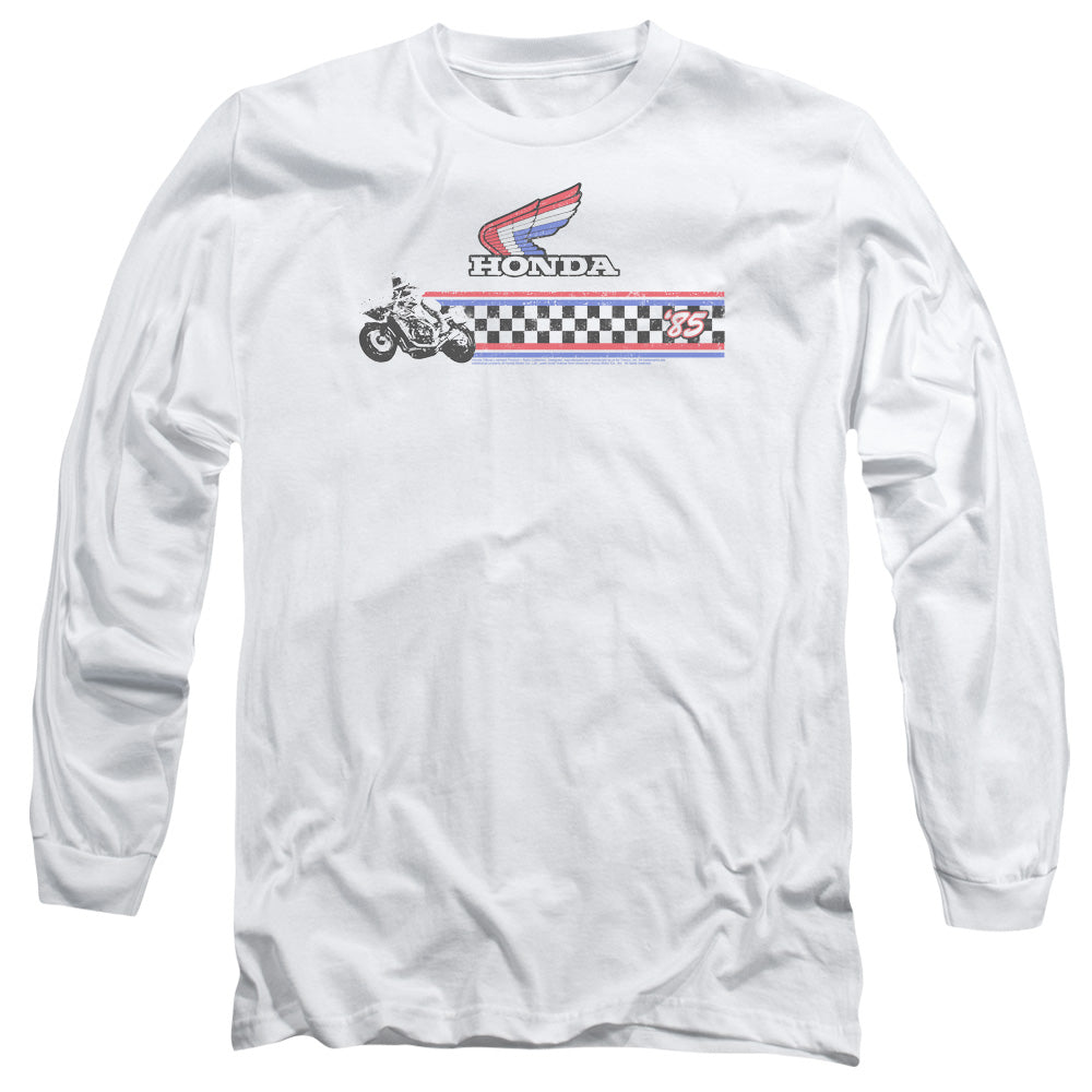 Honda/1985 Red White Blue-l/s Adult 18/1-white